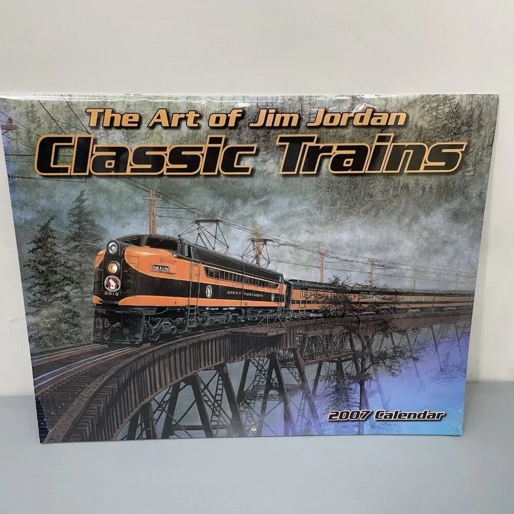 2007‎ Classic Trains Calendar Art Prints of Jim Jordan 13.5x11